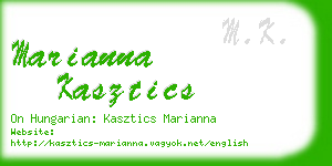 marianna kasztics business card